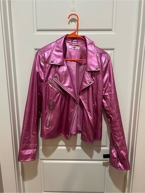 Buddy Love Metallic Pink Moto Jacket